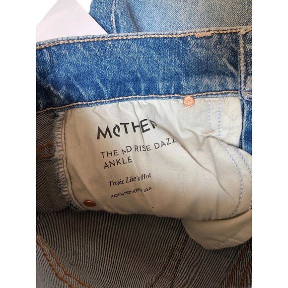 Mother Mid Rise Dazzler jeans in Tropic Like It’s Hot size 26 - Picture 4 of 11